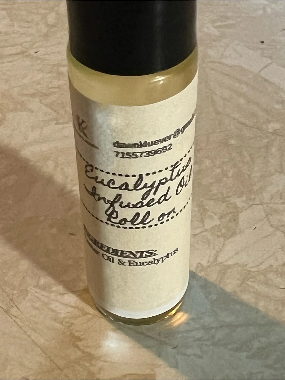 Eucalyptus Infused Roll-On Oil -(Clear/Light Yellow)